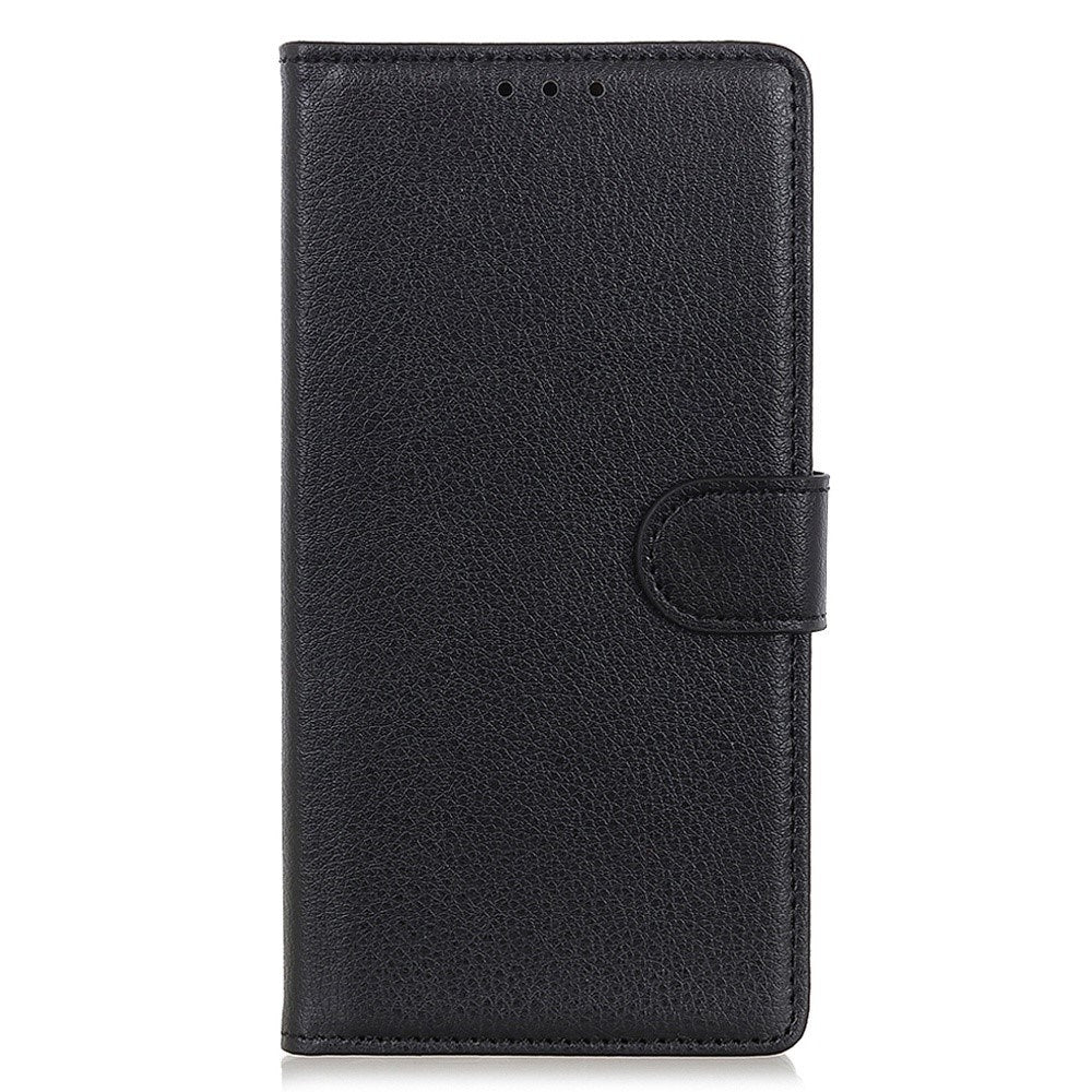 EIDERWOOD iPhone 16 Pro Max Litchi Leather Wallet Case - Black