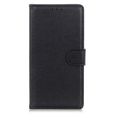 EIDERWOOD iPhone 16 Pro Max Litchi Leather Wallet Case - Black