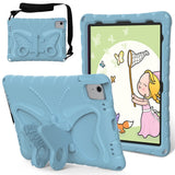 EIDERWOOD iPad Air 11" (2024) Kids Case - Butterfly Kickstand Case - Light Blue