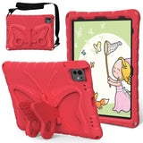 EIDERWOOD iPad Pro 11" (2024) Kids Case - Butterfly Kickstand Case - Red