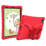 EIDERWOOD iPad Pro 11" (2024) Kids Case - Butterfly Kickstand Case - Red