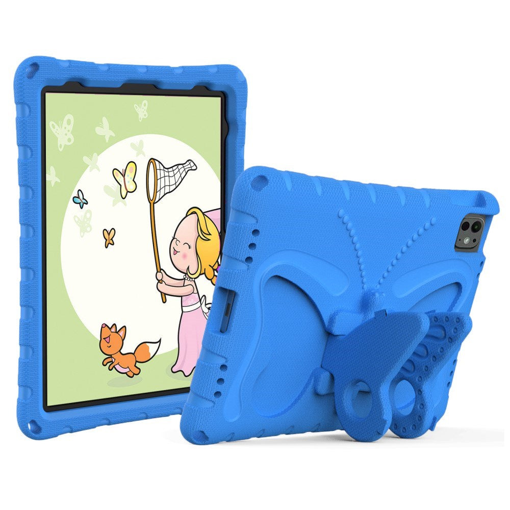 EIDERWOOD iPad Pro 11" (2025 / 2024) Kids Case - Butterfly Kickstand Case - Blue