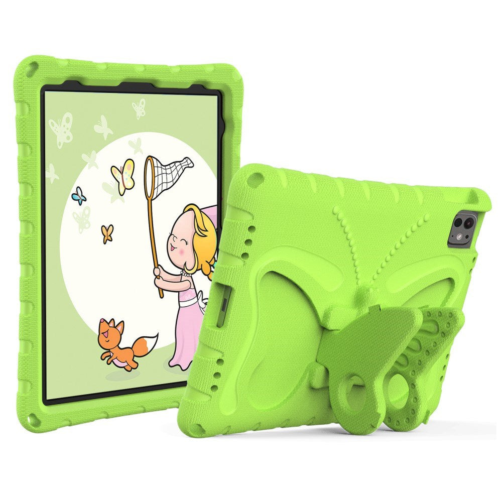 EIDERWOOD iPad Pro 11" (2024) Kids Case - Butterfly Kickstand Case - Green