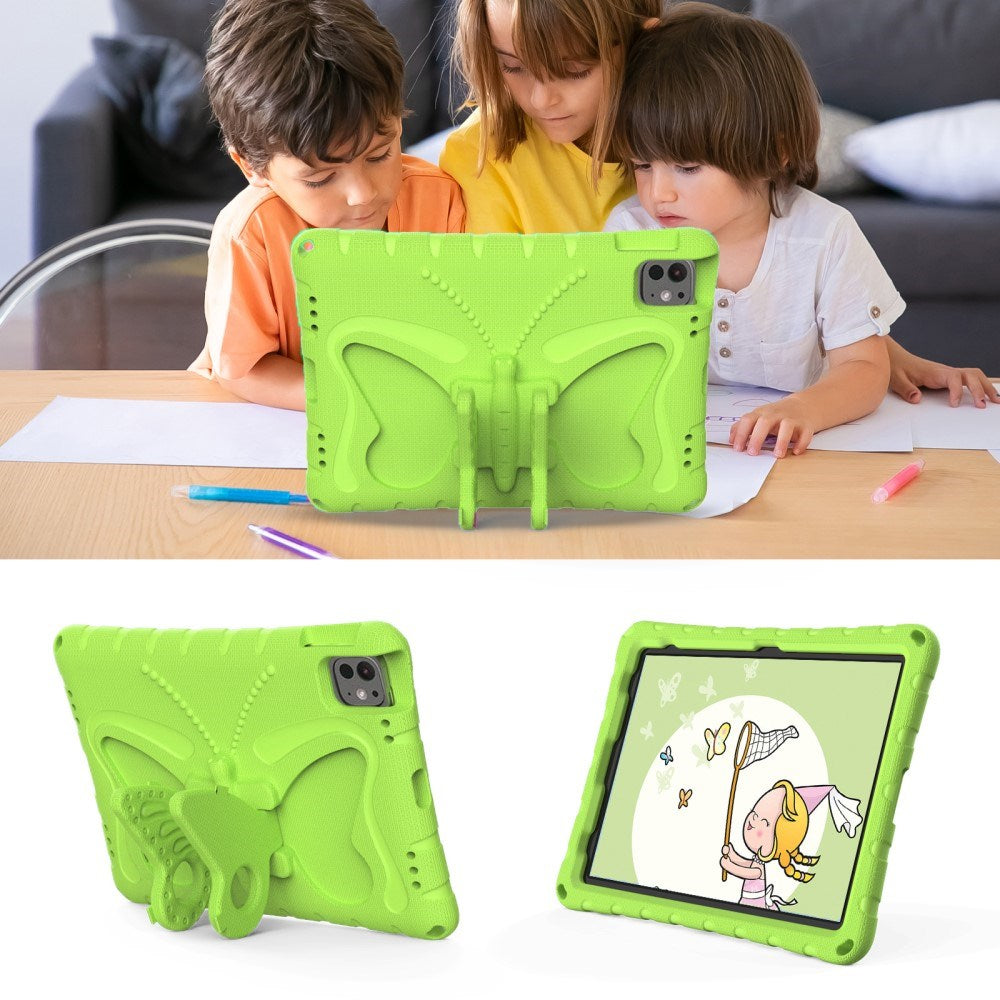 EIDERWOOD iPad Pro 11" (2024) Kids Case - Butterfly Kickstand Case - Green