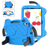 EIDERWOOD iPad Air 11" (2024) Kids Case - Smiley - Kickstand & Handle - Blue