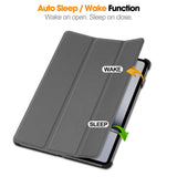 OnePlus Pad 2 Tri-Fold Leather Flip Case w. Wake Up/Sleep Function - Grey