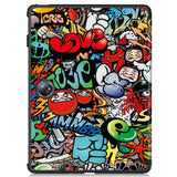 EIDERWOOD OnePlus Pad 2 Tri-Fold PU Flip Case with Sleep / Wake-up Function - Graffiti