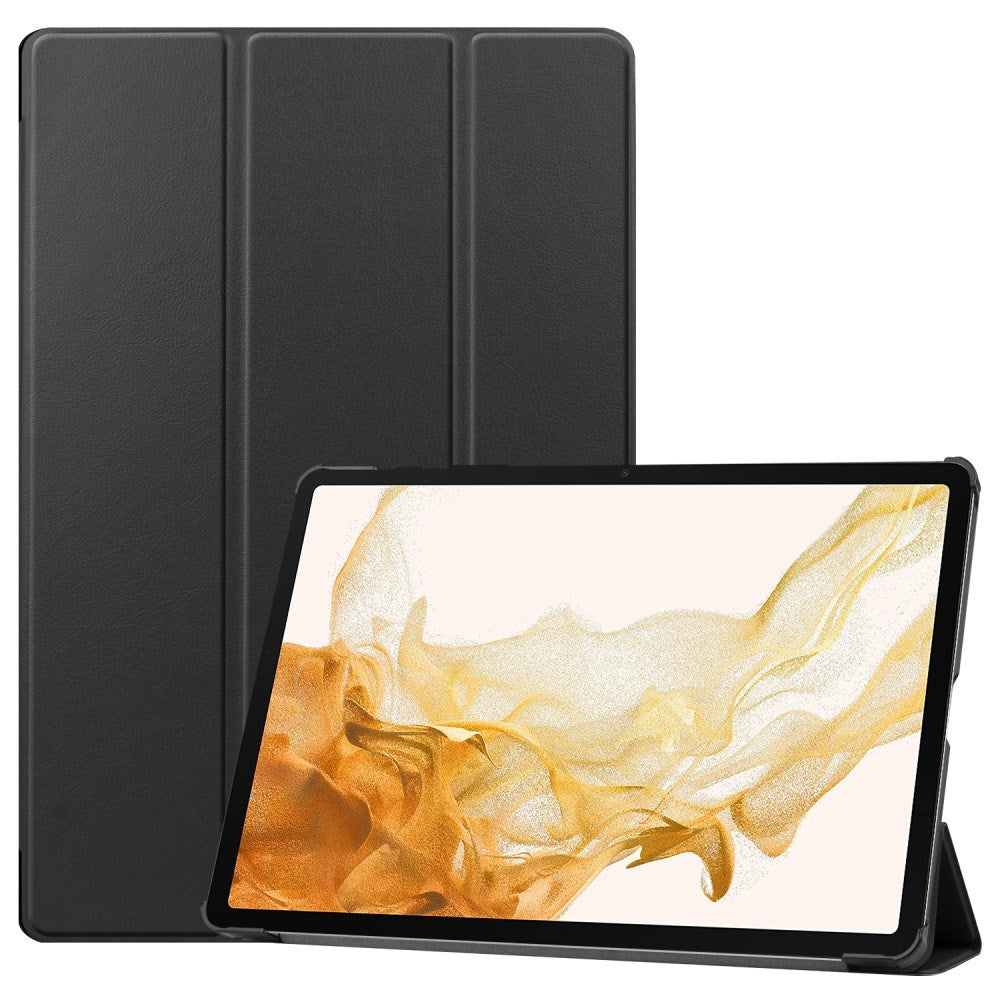 EIDERWOOD Samsung Galaxy Tab S10 Plus Vegan Leather Cover with Stand Function - Black