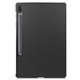 EIDERWOOD Samsung Galaxy Tab S10 Plus Vegan Leather Cover with Stand Function - Black