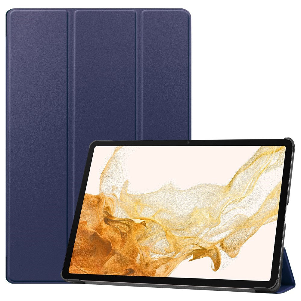 EIDERWOOD Samsung Galaxy Tab S10 Plus Vegan Leather Cover with Stand Function - Blue