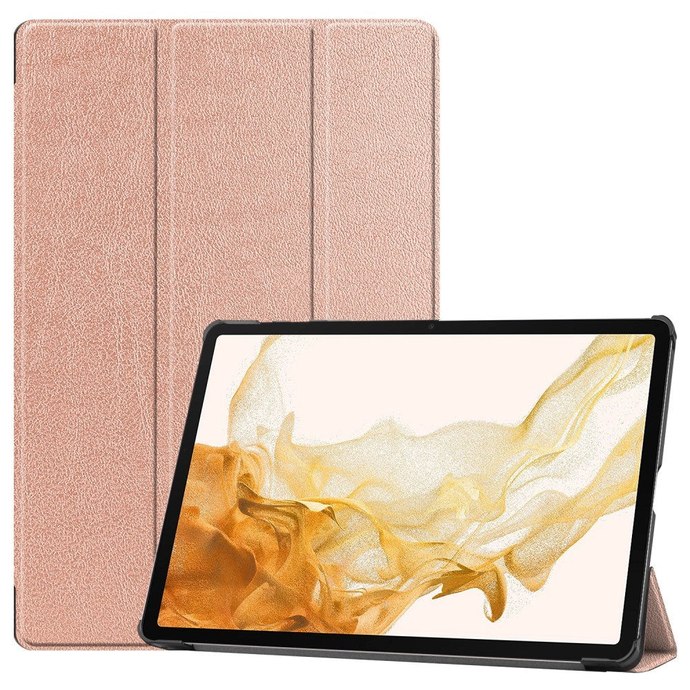 EIDERWOOD Samsung Galaxy Tab S10 Plus Vegan Leather Cover with Stand Function - Rose Gold