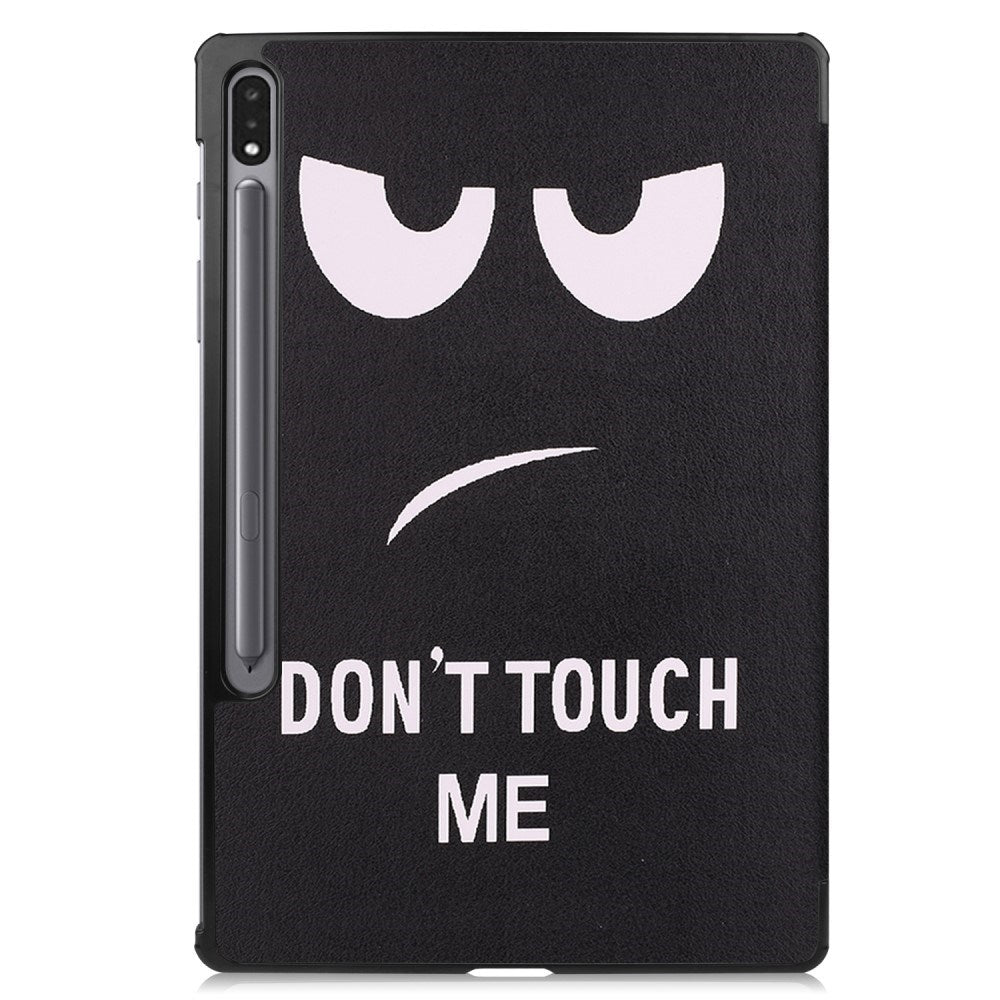 EIDERWOOD Samsung Galaxy Tab S10 Plus Vegan Leather Case with Pattern - "Don't Touch Me"