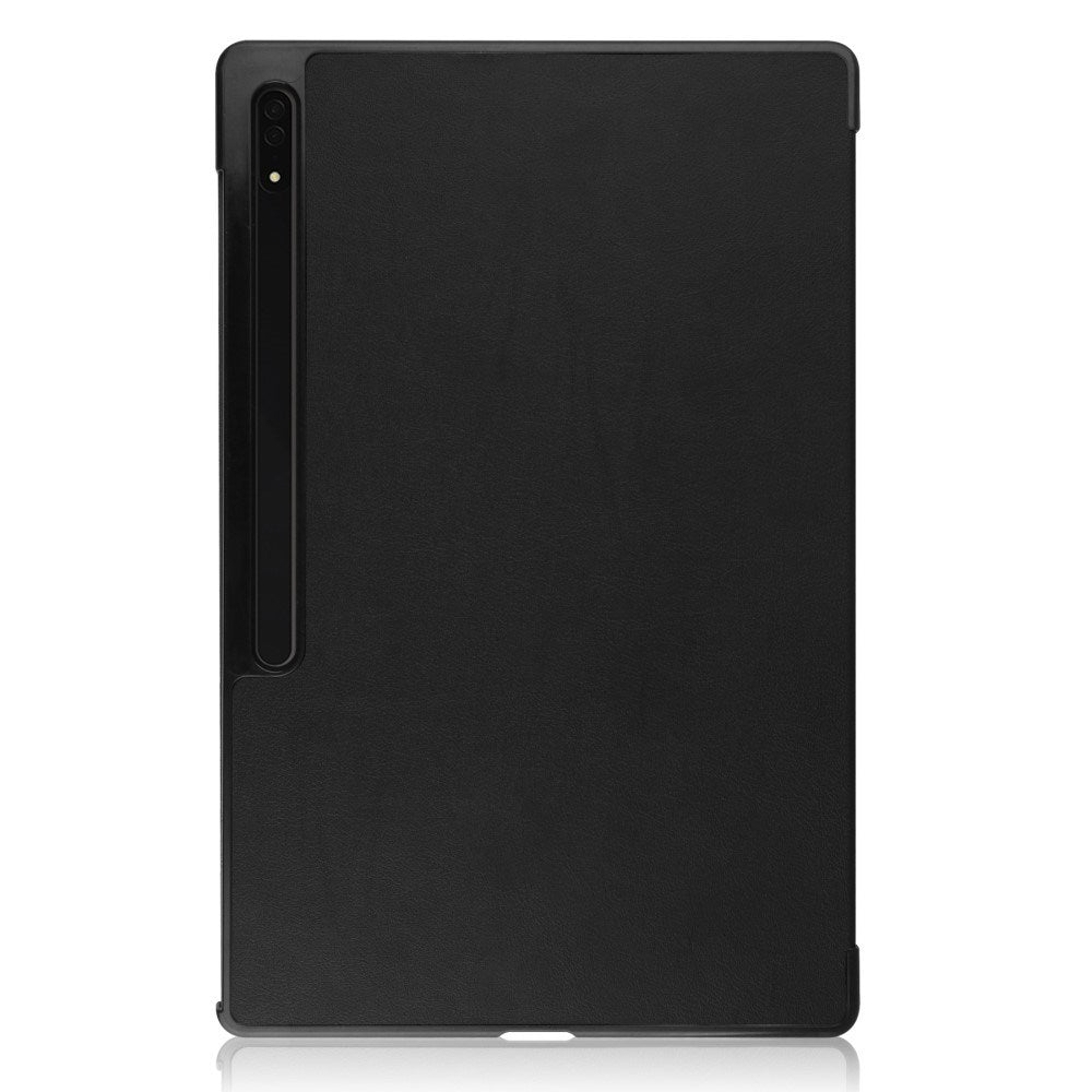 EIDERWOOD Samsung Galaxy Tab S10 Ultra Tri-Fold Leather Case with Stand - Black