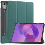 EIDERWOOD Lenovo IdeaTab Pro Faux Leather Flip Case with Stand Function & Pencil Holder - Green