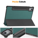 EIDERWOOD Lenovo IdeaTab Pro Faux Leather Flip Case with Stand Function & Pencil Holder - Green