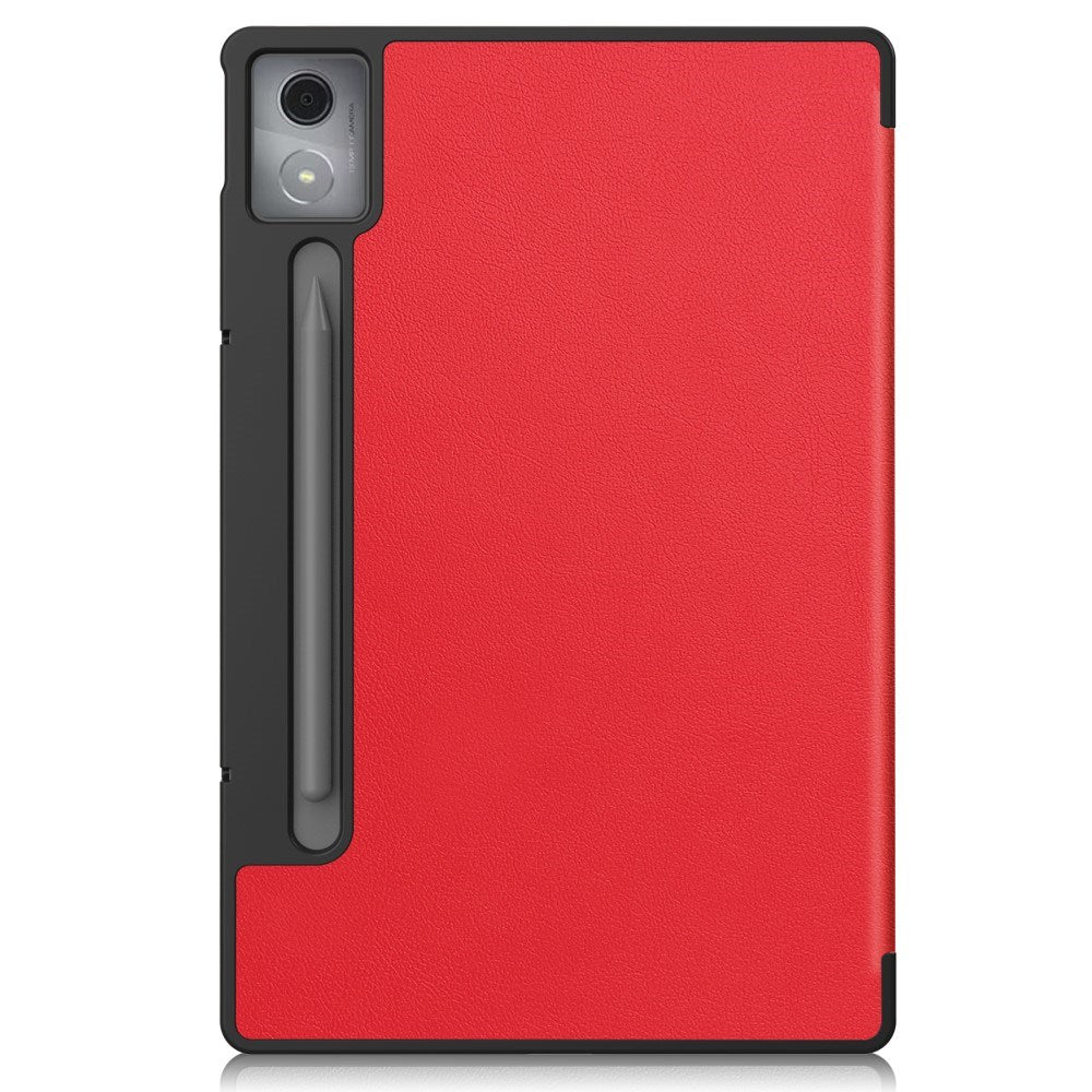 EIDERWOOD Lenovo IdeaTab Pro Faux Leather Flip Case with Stand Function & Pencil Holder - Red