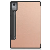 EIDERWOOD Lenovo IdeaTab Pro Faux Leather Flip Case with Stand Function & Pencil Holder - Rose Gold