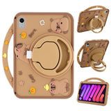 iPad Mini (2024 / 2021) EIDERWOOD Silicone Case with Rotating Kickstand - Capybara