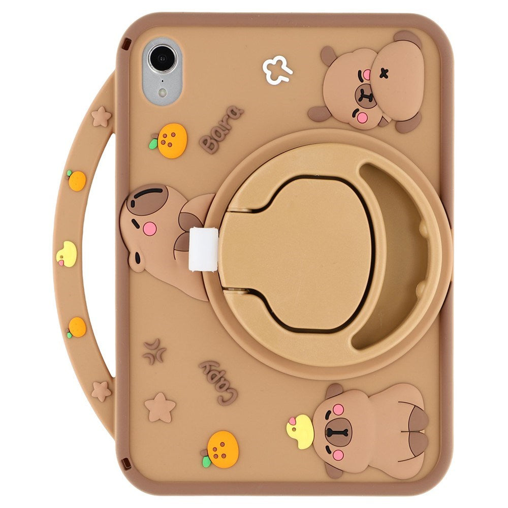 iPad Mini (2024 / 2021) EIDERWOOD Silicone Case with Rotating Kickstand - Capybara