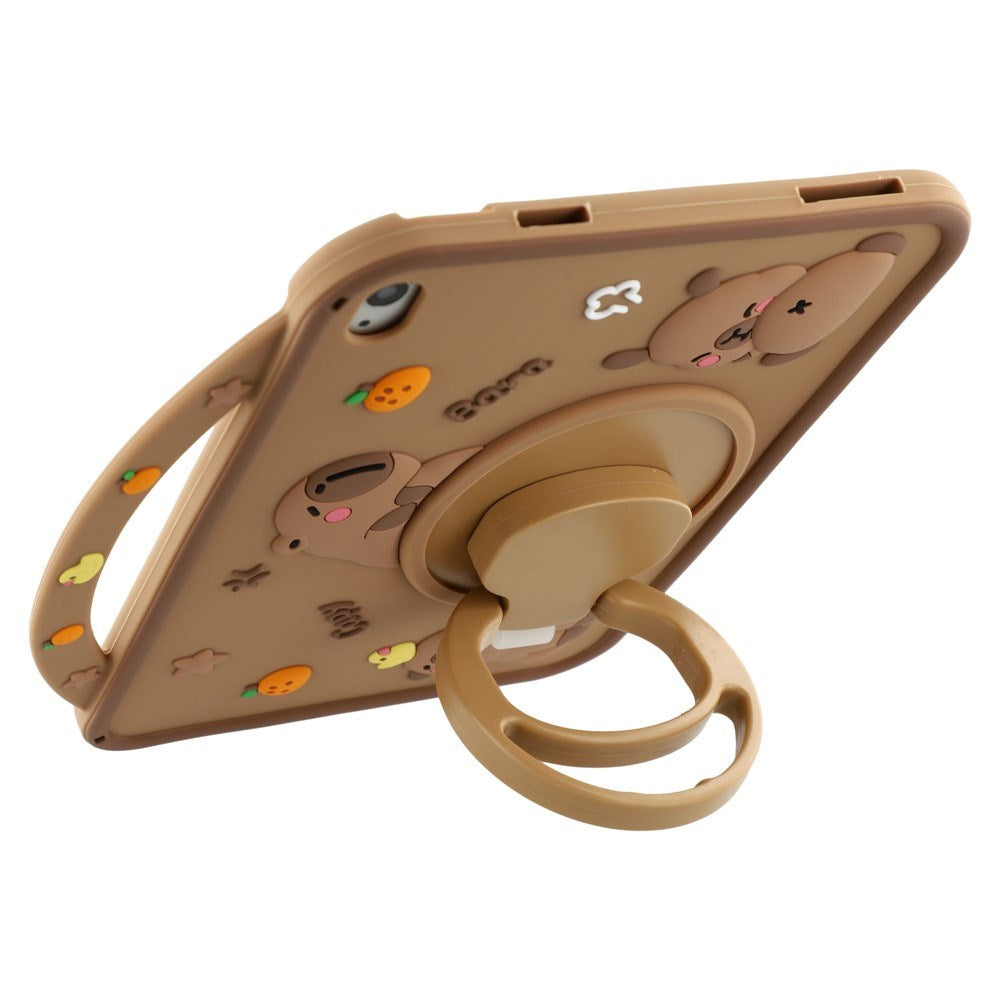 iPad 11" (2025) / 10.9" (2022) EIDERWOOD Silicone Case with Rotating Kickstand - Capybara