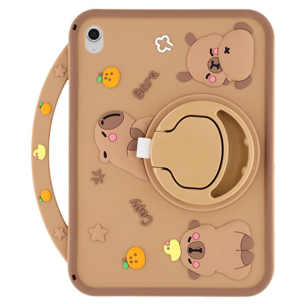 iPad 11" (2025) / 10.9" (2022) EIDERWOOD Silicone Case with Rotating Kickstand - Capybara
