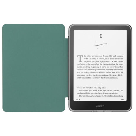 EIDERWOOD Amazon Kindle Paperwhite (2024) Faux Leather Flip Case - Transparent / Black
