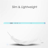 EIDERWOOD Samsung Galaxy Tab S10 Lite / S10 FE / S9 FE Flip Case - Stand Function & Stylus Pen Holder - Transparent / Light Blue