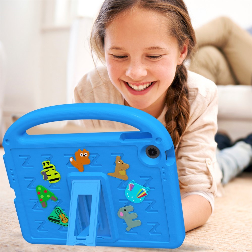 EIDERWOOD Lenovo Tab 10.1" Kids Case with Kickstand & Hand Holder - Blue