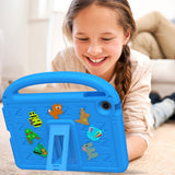 EIDERWOOD Lenovo Tab 10.1" Kids Case with Kickstand & Hand Holder - Blue