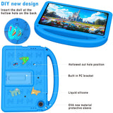 EIDERWOOD Lenovo Tab 10.1" Kids Case with Kickstand & Hand Holder - Blue