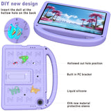 EIDERWOOD Lenovo Tab 10.1" Kids Case with Kickstand & Hand Holder - Purple