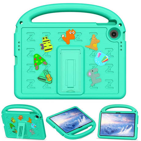 EIDERWOOD Lenovo Tab 10.1" Kids Case with Kickstand & Hand Holder - Green