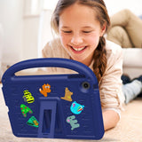 EIDERWOOD Lenovo Tab 10.1" Kids Case with Kickstand & Hand Holder - Dark Blue