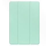 EIDERWOOD Samsung Galaxy Tab S10 FE+ (Plus) Tri-Fold Faux Leather Flip Case with Stylus Pen Holder - Light Green