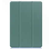 EIDERWOOD Samsung Galaxy Tab S10 FE+ (Plus) Tri-Fold Faux Leather Flip Case with Stylus Pen Holder - Dark Green
