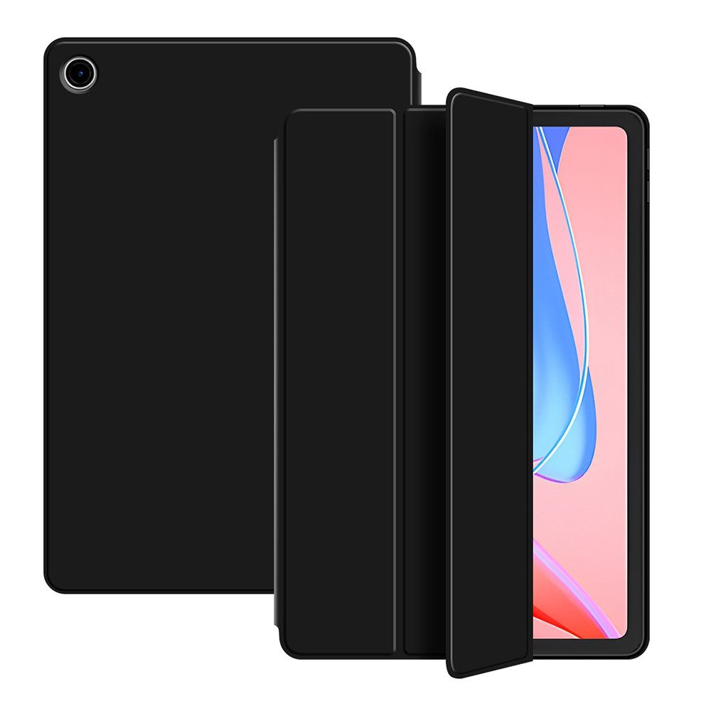 EIDERWOOD Lenovo Tab 10.1" Tri-Fold Faux Leather Flip Case - Black