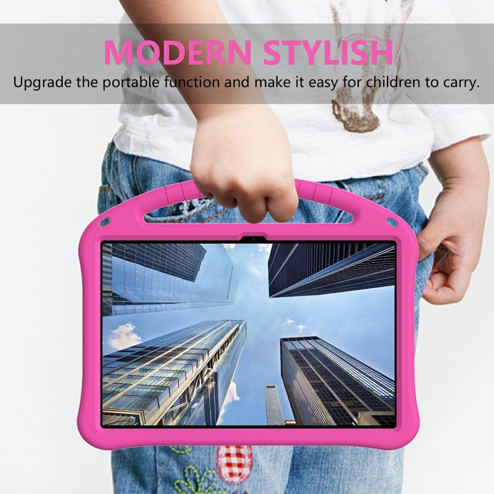 EIDERWOOD Samsung Galaxy Tab S10 FE+ (Plus) Anti-Drop Tablet Case with Handle and Kickstand - Pink