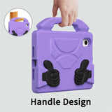 EIDERWOOD iPad Mini (2024 / 2021) Kids Case with Thumb Kickstand - Purple