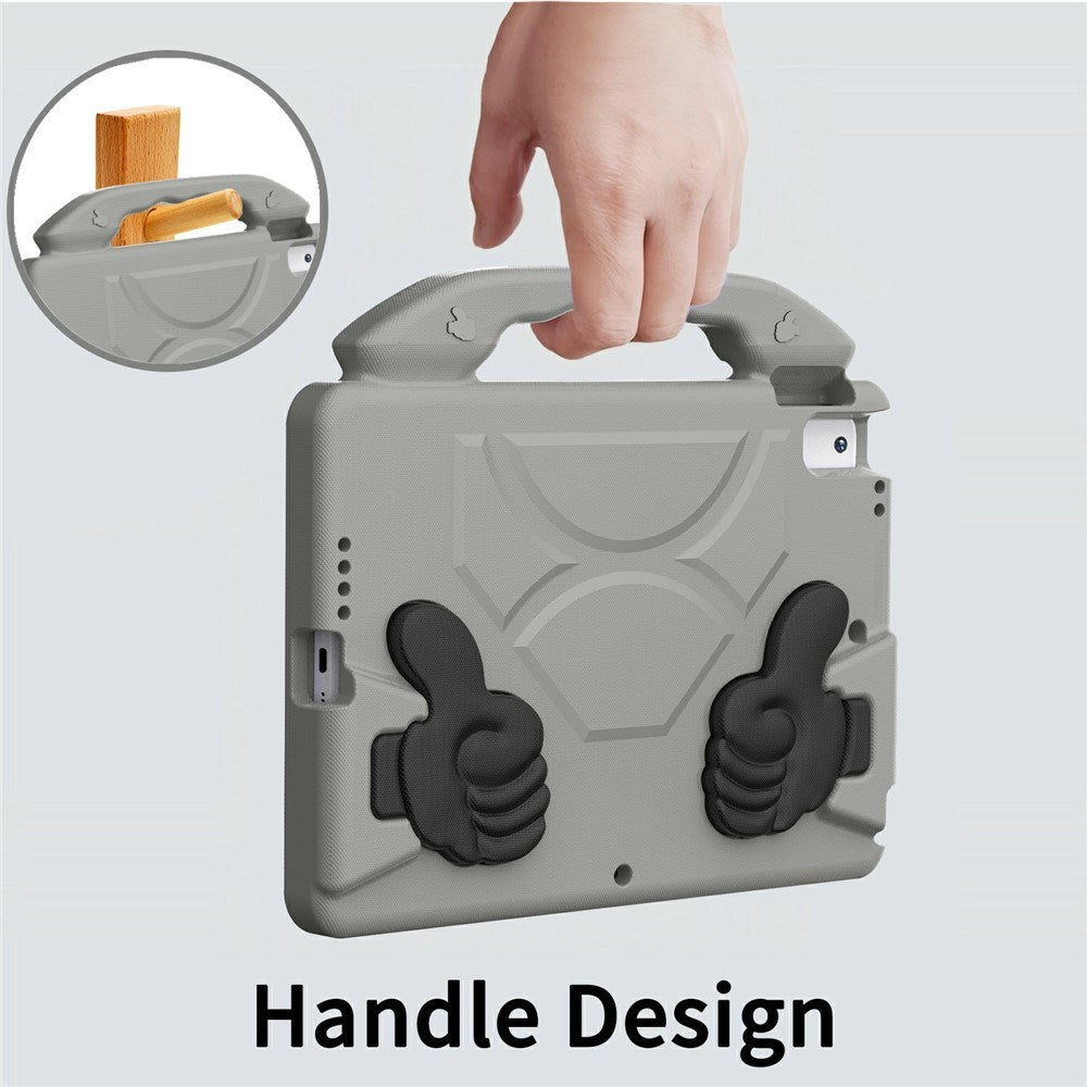 EIDERWOOD iPad 10.2" (2021 / 2020 / 2019) / Air (2019) Kids Case with Thumb Kickstand - Grey