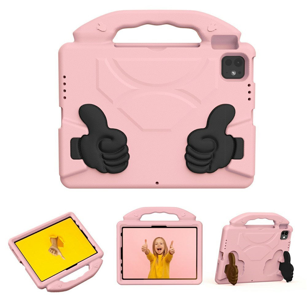 EIDERWOOD iPad Pro 11" (2025 - 2018) / Air (2022 / 2020) Kids Case with Thumb Kickstand - Pink