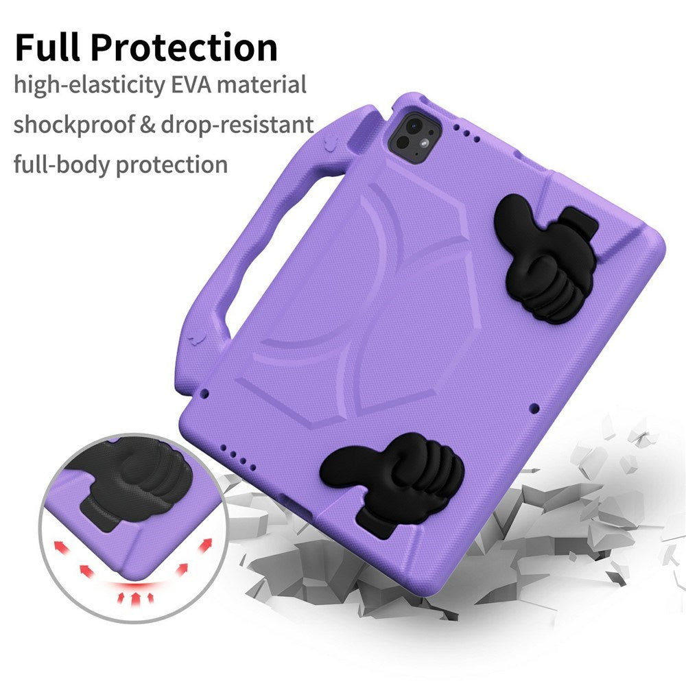 EIDERWOOD iPad Pro 12.9" (2022 / 2021 / 2020 / 2018) / Air 13" (2025 / 2024) / Pro 13" (2025 / 2024) Kids Case with Thumb Kickstand - Purple