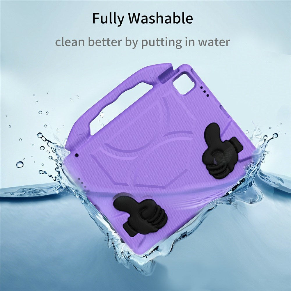 EIDERWOOD iPad Pro 12.9" (2022 / 2021 / 2020 / 2018) / Air 13" (2025 / 2024) / Pro 13" (2025 / 2024) Kids Case with Thumb Kickstand - Purple