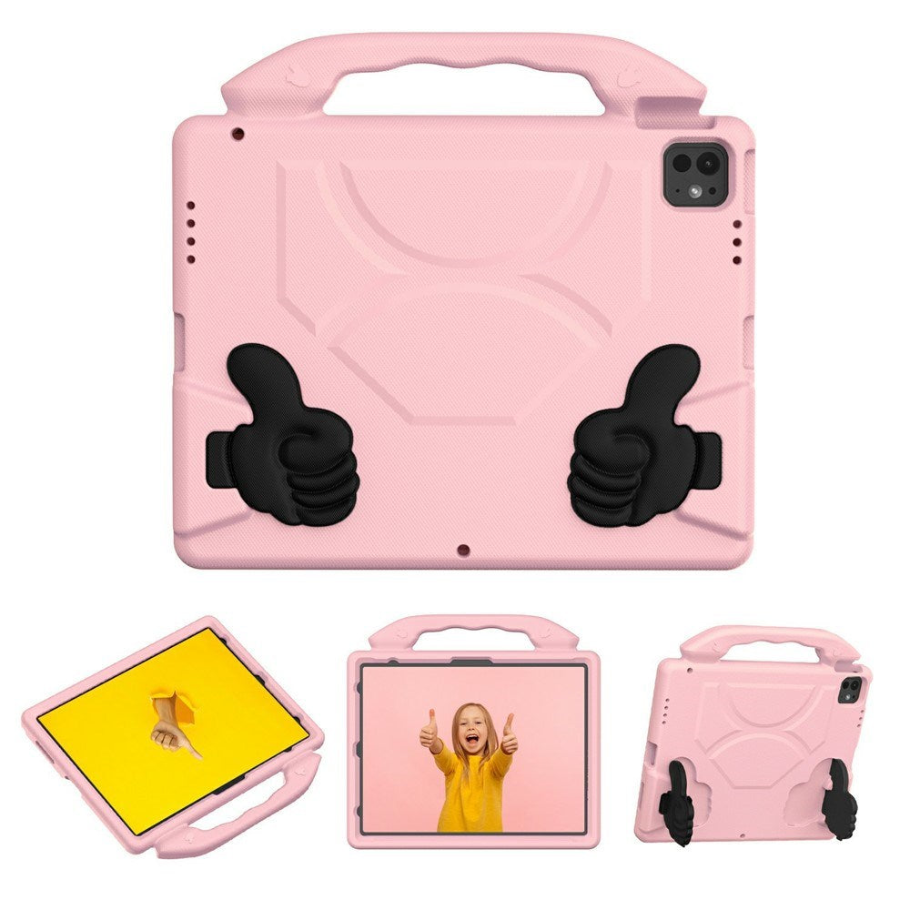 EIDERWOOD iPad Pro 12.9" (2022 / 2021 / 2020 / 2018) / Air 13" (2025 / 2024) / Pro 13" (2025 / 2024) Kids Case with Thumb Kickstand - Pink