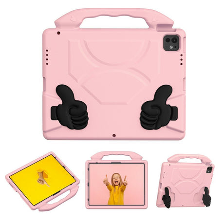 EIDERWOOD iPad Pro 12.9" (2022 / 2021 / 2020 / 2018) / Air 13" (2025 / 2024) / Pro 13" (2025 / 2024) Kids Case with Thumb Kickstand - Pink