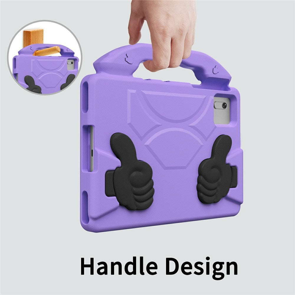 EIDERWOOD Xiaomi Redmi Pad 2 / SE / 6 / 5 / Lenovo Tab M11 / Samsung Galaxy Tab S10 FE / S9 FE / S9 / S8 / S7 Kids Case with Thumb Kickstand - Purple