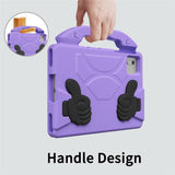 EIDERWOOD Xiaomi Redmi Pad 2 / SE / 6 / 5 / Lenovo Tab M11 / Samsung Galaxy Tab S10 FE / S9 FE / S9 / S8 / S7 Kids Case with Thumb Kickstand - Purple