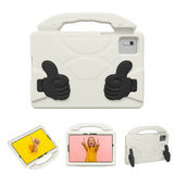 EIDERWOOD Xiaomi Redmi Pad 2 / SE / 6 / 5 / Lenovo Tab M11 / Samsung Galaxy Tab S10 FE / S9 FE / S9 / S8 / S7 Kids Case with Thumb Kickstand - White