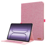 OnePlus Pad 3 Faux Leather Flip Case with Card Holder & Stand Function - Pink