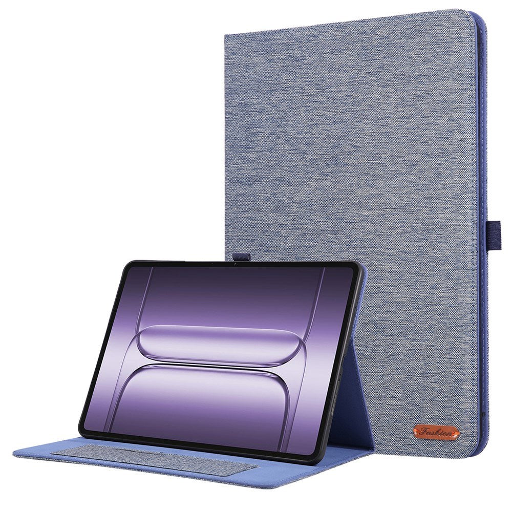 OnePlus Pad 3 Faux Leather Flip Case with Card Holder & Stand Function - Blue