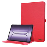 OnePlus Pad 3 Faux Leather Flip Case with Card Holder & Stand Function - Red